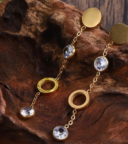 Drop stylish pendant earrings